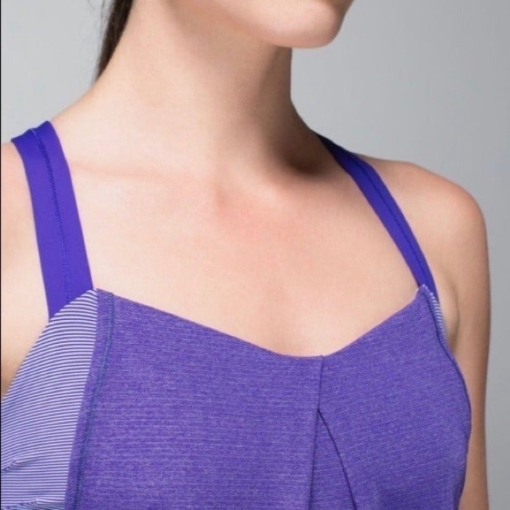 LULULEMON Rest Less Tank Top Athletic Wear Yoga Workout Size 8 Bruised Berry - Picture 13 of 14